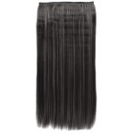 Extensie de par cu 5 Clips On delux dubla dreapta de 60 cm, Brunet cu Gri Mixt 29132H171C